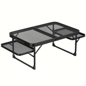 Outdoor Folding Picnic Table Grill Camping Table, 4-6 Person Portable Roll up Aluminum Table,Quick Setup in 1-5 Minutes, for Picnic, Garden, Patio