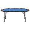 10-Player Folding Poker Table Blue 81.1"x41.7"x29.5"