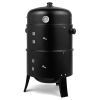 80*41*48cm Iron Spray Smoker Carbon Grill Black