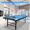 Billiards Table,Portable Pool Table, Includes Full Set of Balls, 2 Cue Sticks, Chalk, and Felt Brush,Folding Pool Table,Simple Assembly Needed