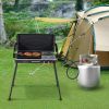 2-in-1 Gas Camping Grill and Stove with Detachable Legs