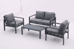 4-piece Aluminum Outdoor Patio Conversation Set