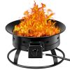 58,000BTU Firebowl Outdoor Portable Propane Gas Fire Pit with Cover and Carry Kit