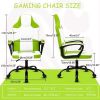 Video Game Chair for Adults, Gaming Chair Office Chair with Handrail, Adjustable Height Gamer Chair for Kids, Comfortable Computer Chair with Wheels