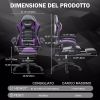 Ergonomic Gaming Chair with Footrest, PU Leather Video Game Chairs for Adults, Reclining Gamer Chair Office Chair with Lumbar Support